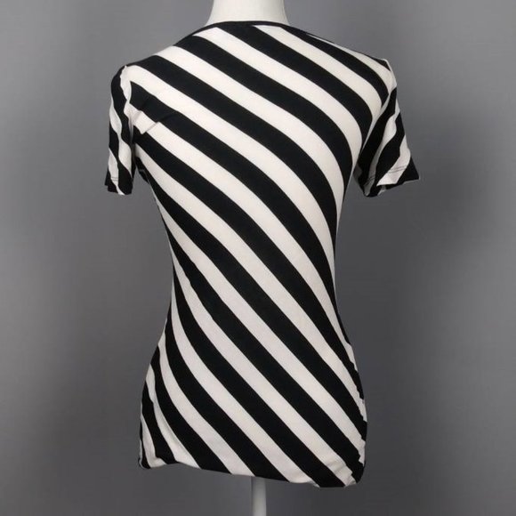 New York & Company Stretch Striped Top Size Small - Picture 3 of 8